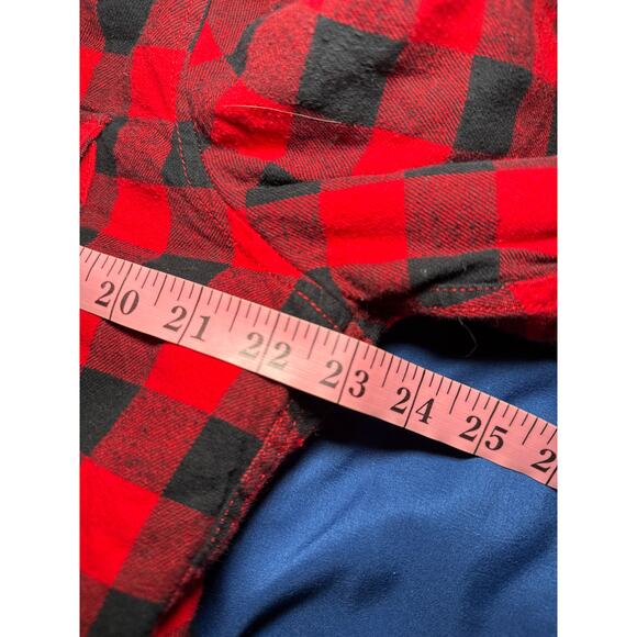 Boston Traders plaid hooded sherpa lined shacket womens large chore outdoors - Picture 5 of 7